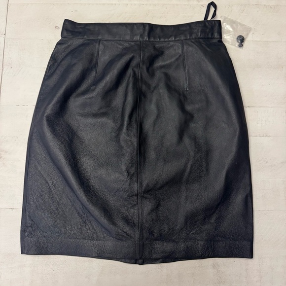 Collection B Black Leather Pencil Skirt - Picture 1 of 9